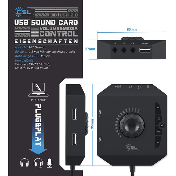 CSL - USB External Sound Card