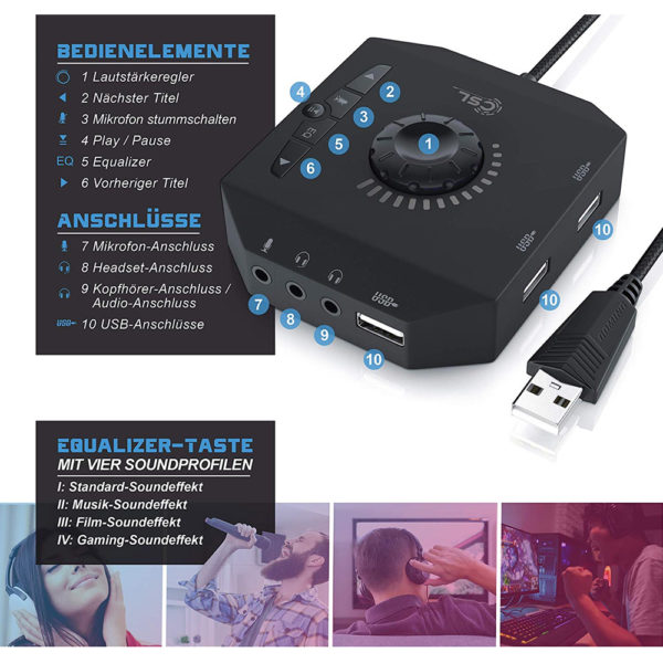 CSL - USB External Sound Card