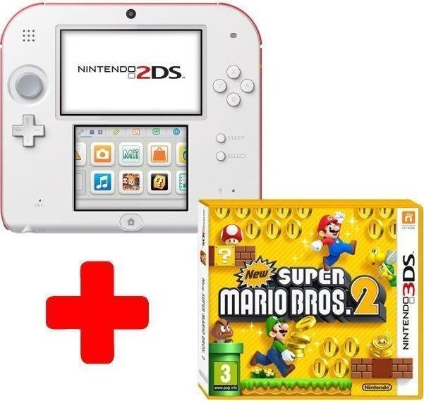 Nintendo 2DS White & Red + New Super Mario Bros 2 GR ...