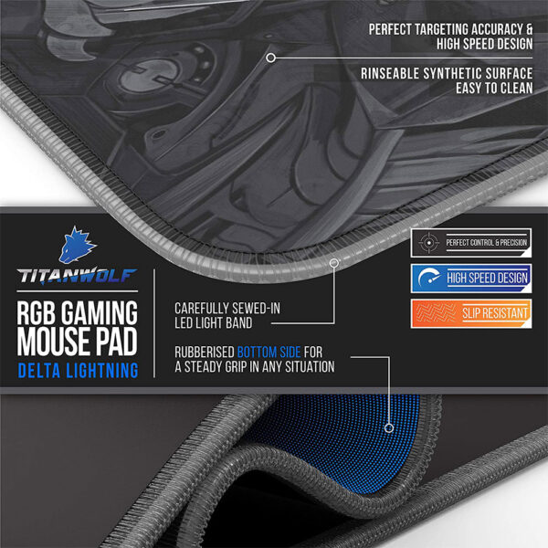 CSL Titanwolf Gaming Mouse pad XXL RGB