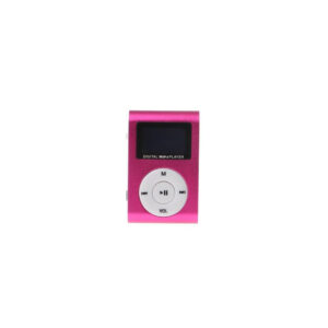 Mini USB Metal Clip MP3 Player - Ροζ Χρώμα_1