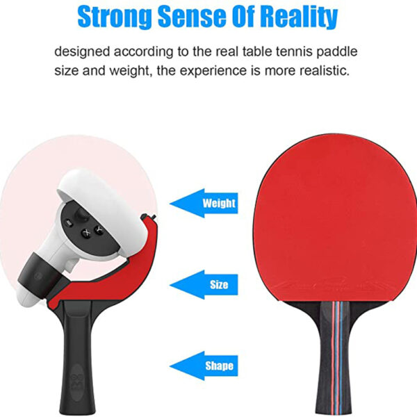 AMVR Table Tennis Paddle Handle for Oculus Quest 2 Touch Controller Play3