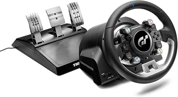 Thrustmaster T-GT II, ​​Racing Wheel with 3 Pedal Set, PS5, PS4, PC, Real Time Force Feedback 2